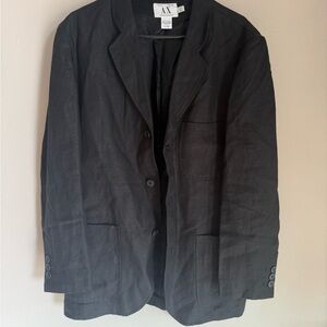Armani Exchange Black Linen Blazer small